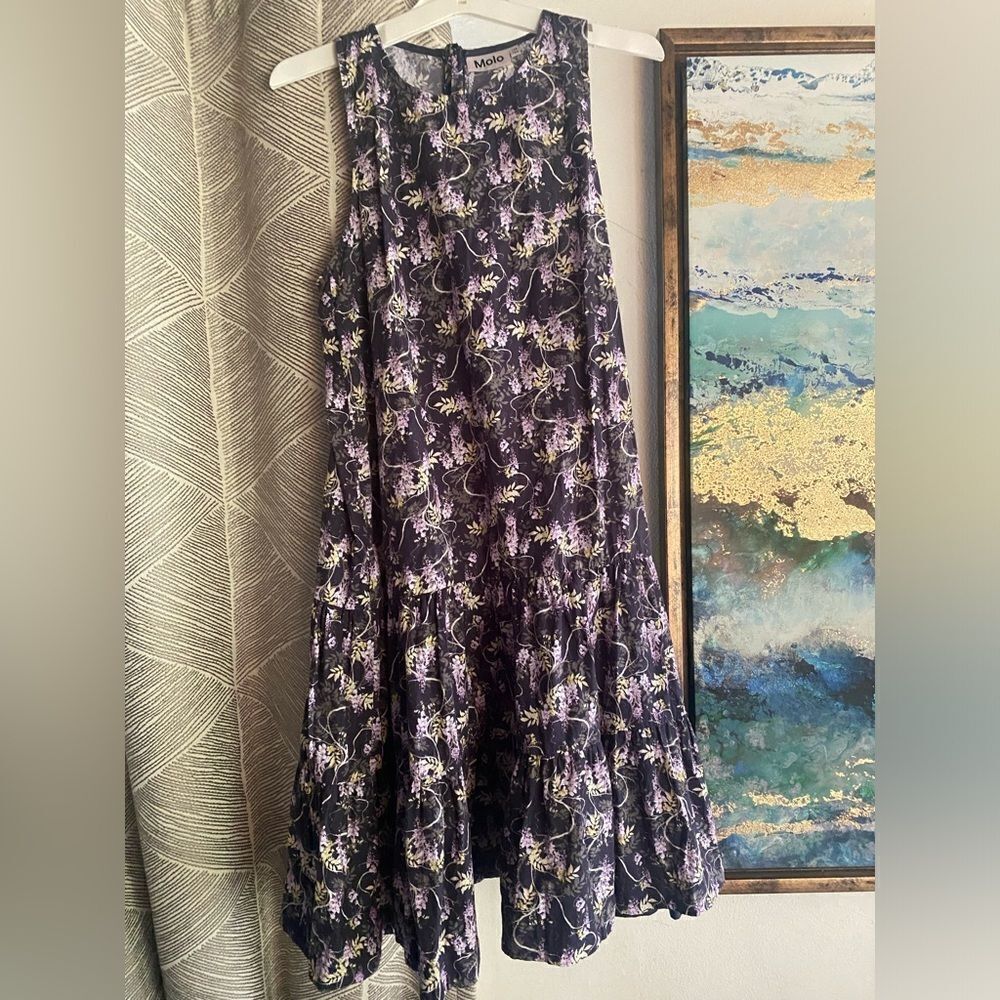 MOLO Cybille Tank  Dress Floral sleeveless Organic cotton  SZ 158/164(13-14)